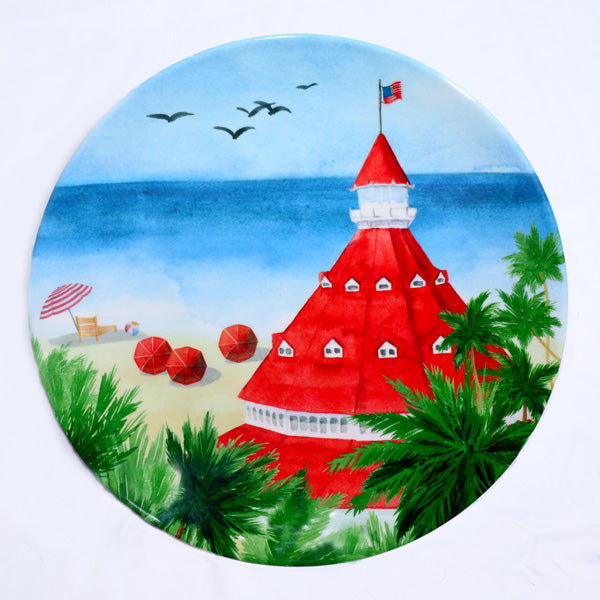 Hotel del Coronado painted plate