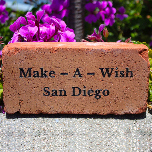 Engraved brick that says Make-A-Wish San Diego